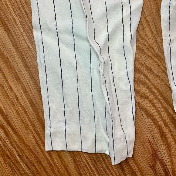 Francine Browner Vintage White Stripe Oversized Blazer Womens 6 - Picture 6 of 15